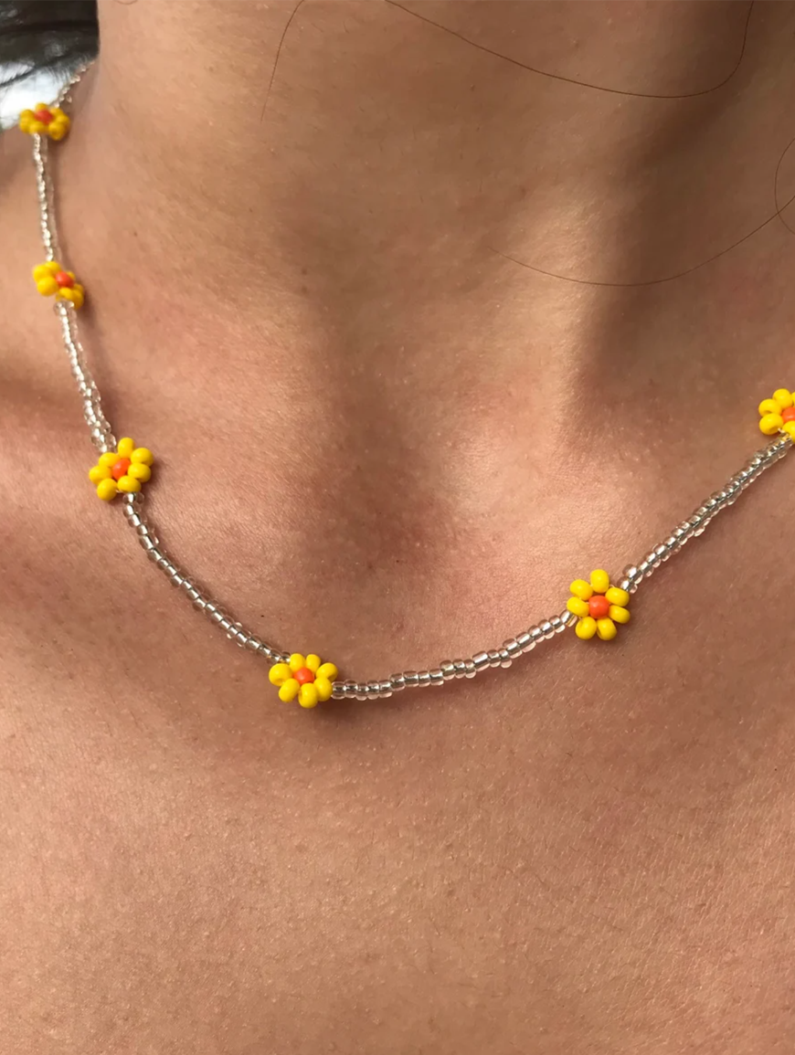 Daisy Bad Necklace Yellow